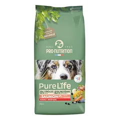 PRO-NUTRITION PURE LIFE MEDIUM SALMON, sausas maistas jautriam virškinimui su lašiša šunims, 12kg