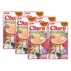 INABA CAT CHURU lašiša su tunu 24x14g