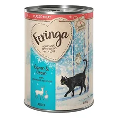 Limited Edition: Feringa Classic Meat žieminis meniu su žvėriena ir žąsiena, drėgnas maistas katėms