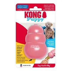 KONG Puppy minkštos gumos žaislas vidutinio dydžio šuniukams, M