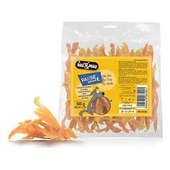 Hau&Miau Twisted Chicken Slices papildomas maistas šunims, vištienos filė užkandžiai, 500 g