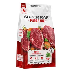 SUPER RAFI Pure Line Wołowina z batatami 2x9 kg karma sucha dla psów