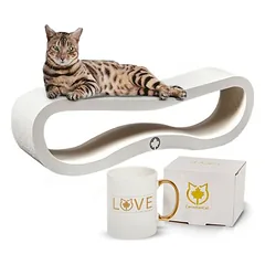 Canadian Cat Company draskymo lenta SATELLITE 2.0 ir LOVE puodelis, L 76 x B 24 x H 15 cm – Black Edition – juoda — 2 nuotrauka