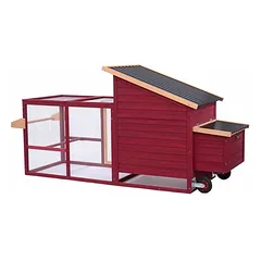 TIAKI medinė vištidė su ratukais, L 236,6 x B 78 x H 114,4 cm (2 pakuotės*) — 3 nuotrauka