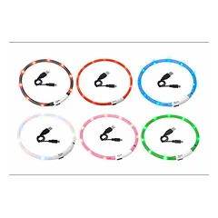 Flamingo VISIO LED antkaklis šunims, oranžinis, 70 cm — 3 nuotrauka