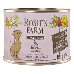 Rosie's Farm Single Meat Adult drėgnas maistas šunims 6 x 195 g
