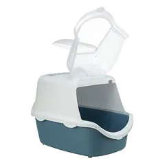 Trixie Vico Easy Clean uždarojo tipo kačių tualetas su anglies filtru, pilka/balta, 40x40x56 cm — 5 nuotrauka