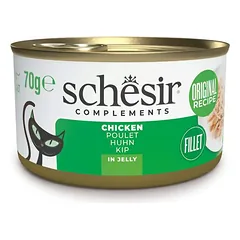 Schesir konservuotas maistas katėms su vištiena, želėje, 70g