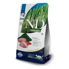 Farmina N&D Cat Grain Free Lamb, Spirulina sausas maistas suaugusioms katėms su ėriena ir spirulina, 1.5 kg