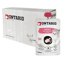 ONTARIO Kitten Chicken Fresh Meat paste paštetas kačiukams 8x90G