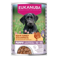 Eukanuba konservuotas maistas šuniukams su kalakutiena ir morkomis 400 g