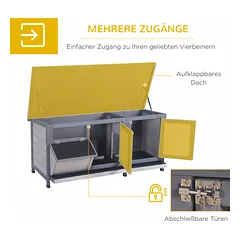 Triušių voljeras 112 × 50 × 54 cm — 5 nuotrauka