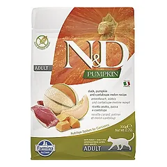 FARMINA N&D PUMPKIN - CAT Dry Duck&Cantaloupe ADULT 300 g (pak.16)