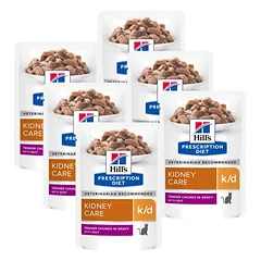 HILL'S PD Prescription Diet Feline k/d Kidney Care With Beef su jautiena 6x85g