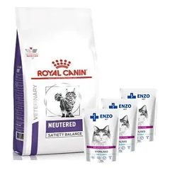ROYAL CANIN Neutered Satiety Balance 3,5kg + ENZO VET Sterilizuota su veršiena padaže 3x100g