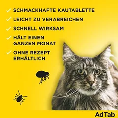 AdTab Kautabletten für Katzen, von 2 bis 8 kg
