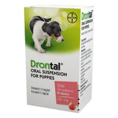 Drontal Puppy geriamoji suspensija nuo kirminų šuniukams