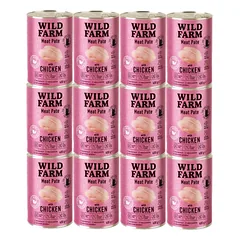 WILD FARM Paštetas su vištiena 12x400g - maistas katėms be glitimo