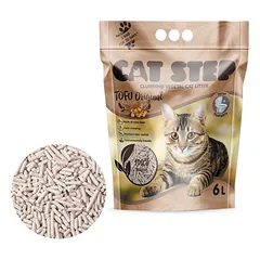 CAT STEP Tofu original sušokantis kraikas katėms, bekvapis 2,7kg/6l