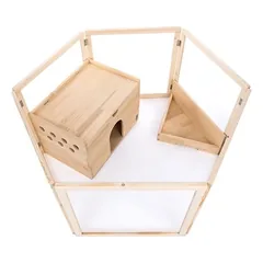 TIAKI medinis vidaus aptvaras smulkiems gyvūnams, L 123 x B 106,5 x H 60 cm — 2 nuotrauka