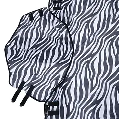 Nomad Tales Zebra antklodė nuo musių su fiksuota kaklo dalimi, 155 cm Nugaros ilgis — 4 nuotrauka