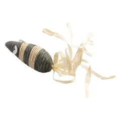 Duvo+ Katzenspielzeug Maus mit Maisschnüren grau