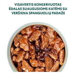 OPTIMEAL konservai suaugusioms katėms su veršiena ir spanguolėmis 85g x 12 — 2 nuotrauka