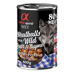 alpha spirit Dog Meatballs 6 x 400 g, drėgnas maistas šunims — 2 nuotrauka