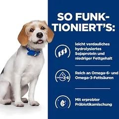 Hill's Prescription Diet z/d Food Sensitivities Low Fat Hydrolysed Soy sausas maistas šunims, > 10 kg — 5 nuotrauka