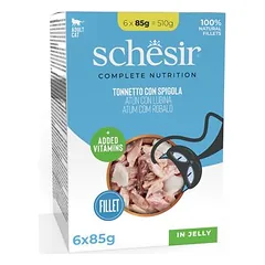 Schesir Complete Nutrition Filet drebučiuose, drėgnas maistas katėms, ekonominė pakuotė 24 x 85 g — 5 nuotrauka