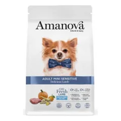 Amanova Adult Mini Sensitive sausas pašaras su ėriena ir moliūgais mažų veislių šunims