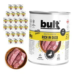 BULT Fleischreiches Nassfutter für ausgewachsene Hunde in Dosen 24 x 800 g