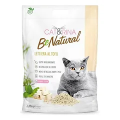 Cat&Rina BeNatural Tofu kraikas Classic - augalinis kačių kraikas, susiformuojantis, biologiškai skaidūs granulės - 5,5L (2,45kg)