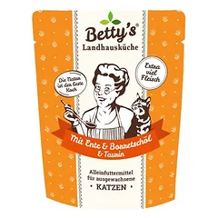 Betty's Landhausküche šviežumo maišelis su antiena, drėgnas maistas katėms, su antiena 6 x 250g — 2 nuotrauka