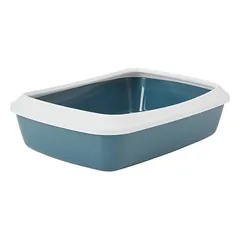 Nobby Katzentoilette mit Rand Iriz grau-blau