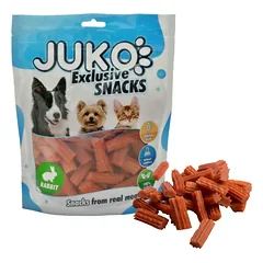 JUKO skanėstas Snacks Rabbit Spiral Stick 2 cm su triušiena