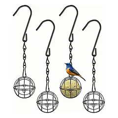ZooVenture Set mit 4 schwarzen Fettballen-Futterspendern