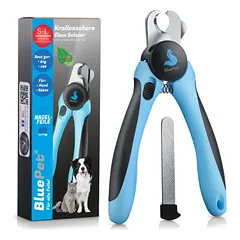 BluePet nagų žirklės su apsauga, nagų žnyplės šunims ir katėms + ribotuvas, Dideliems 26–45 kg — 2 nuotrauka