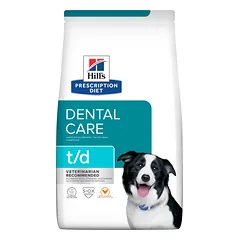 Hill’s Prescription Diet Canine t/d Dental Care Sausas maistas šunims dantų ir burnos ertmės sveikatingumui (su vištiena) 10 kg