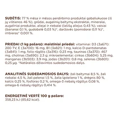CLUB 4 PAWS Premium konservuotas pašaras palengvinantis plaukų sąvėlų šalinimą, 80 g — 3 nuotrauka