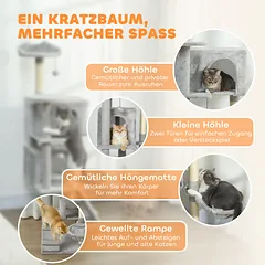 Kačių draskyklė 140 cm — 4 nuotrauka