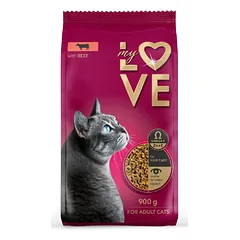My Love visavertis sausas pašaras suaugusioms katėms su jautiena 900g