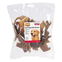 Karlie jautienos galvos odos gabaliukai 250 g, skanėstai šunims