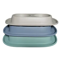 Dubenėlis gyvūnui dvigubas su minkštu kilimėliu, Soft Touch INOX Double