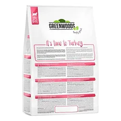 Greenwoods su kalakutiena, saldžiosiomis bulvėmis, žirniais ir moliūgu, sausas maistas katėms, 3 x 3 kg — 4 nuotrauka