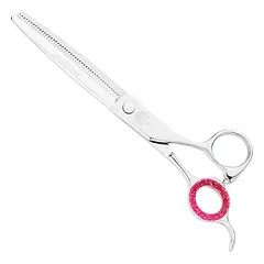 Kenchii Five Star Offset Blenders - one-sided grooming thinning shears, 46 teeth with micro-serration, 6,5" — 4 nuotrauka