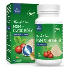 Pokusa RawDietLine MSM & Hip 120tbl. - papildas, palaikantis raumenų ir kaulų sistemos funkciją ir reabilitaciją, su organiniu siera ir erškėtuogėmis., Rose — 2 nuotrauka