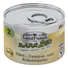 LandFleisch B.A.R.F.2GO vaisių, daržovių ir žolelių pesto 6 x 200 g, papildas — 2 nuotrauka