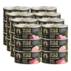 WILD FARM Fillets Mišrių skonių rinkinys 24x70g – be grūdų šlapias kačių maistas, filė sultinyje
