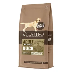 Quattro Adult Large Breed Duck begrūdis sausas maistas šunims